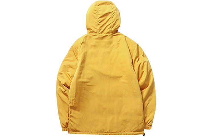 Men's Vans Casual Printing Zipper Hooded Jacket Yellow VN0A4MLB50X - 2
