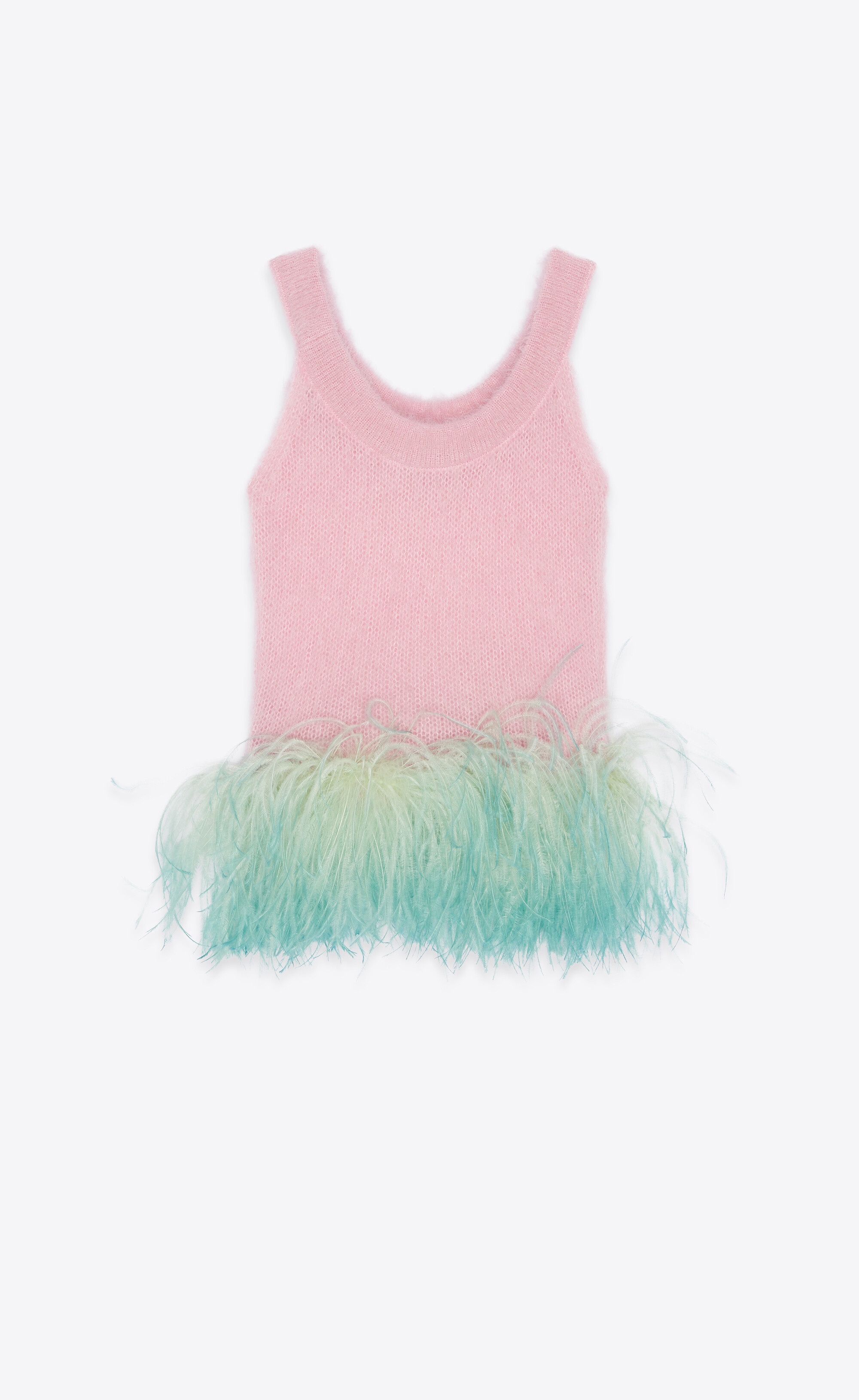 tank top in mohair and feathers - 2