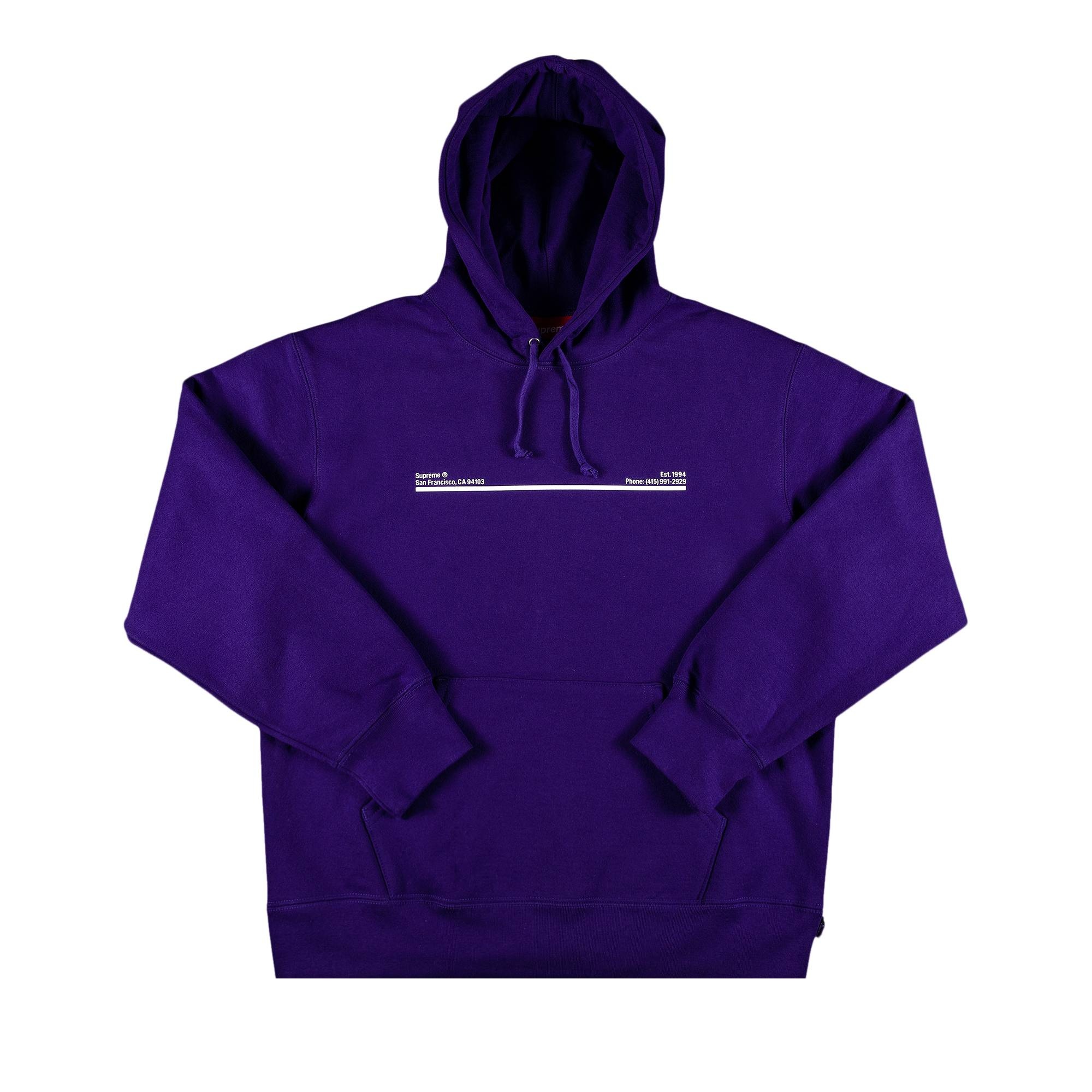 Supreme Shop Hooded Sweatshirt - San Francisco 'Purple' - 1
