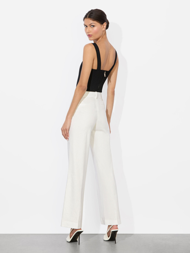 Alice + Olivia QUINN LINEN KICK FLARE PANT outlook