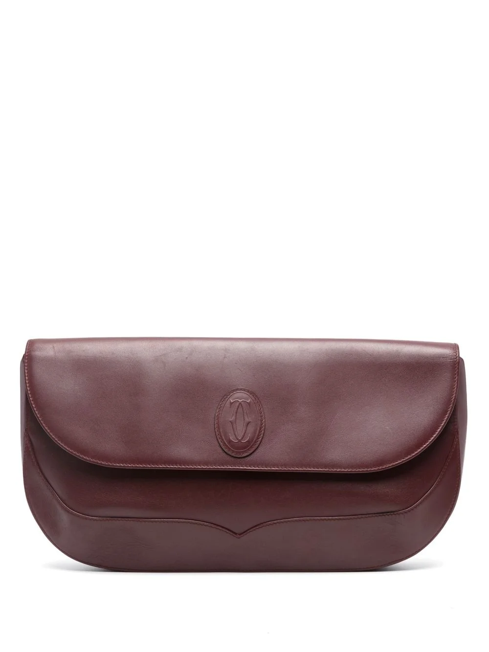 1990s logo-embossed flap clutch - 1