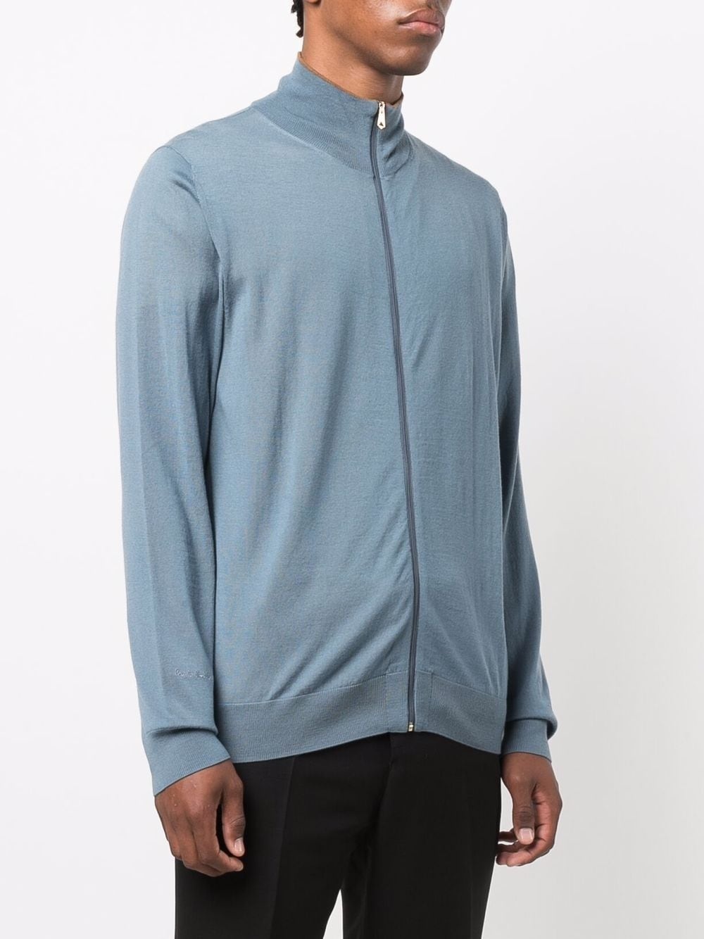 high-neck zipped merino jumper - 3