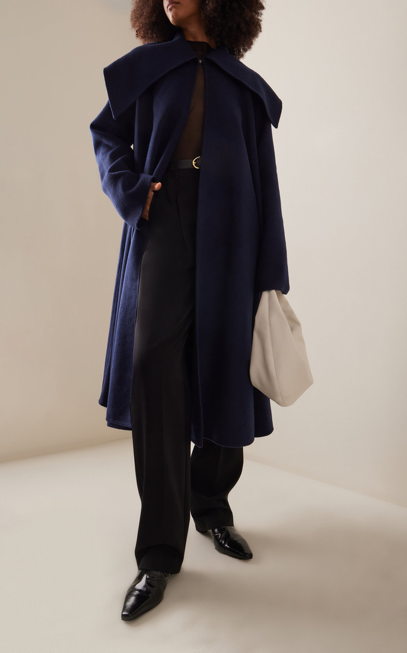BEVZA Kozhukh Wool-Cashmere Coat navy outlook