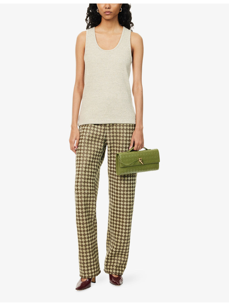 Bottega Veneta Intrecciato Straight-Leg Suede Trousers outlook