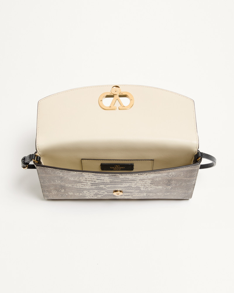 Valentino VALENTINO GARAVANI DEVAIN SMALL SHOULDER BAG IN TEJUS outlook