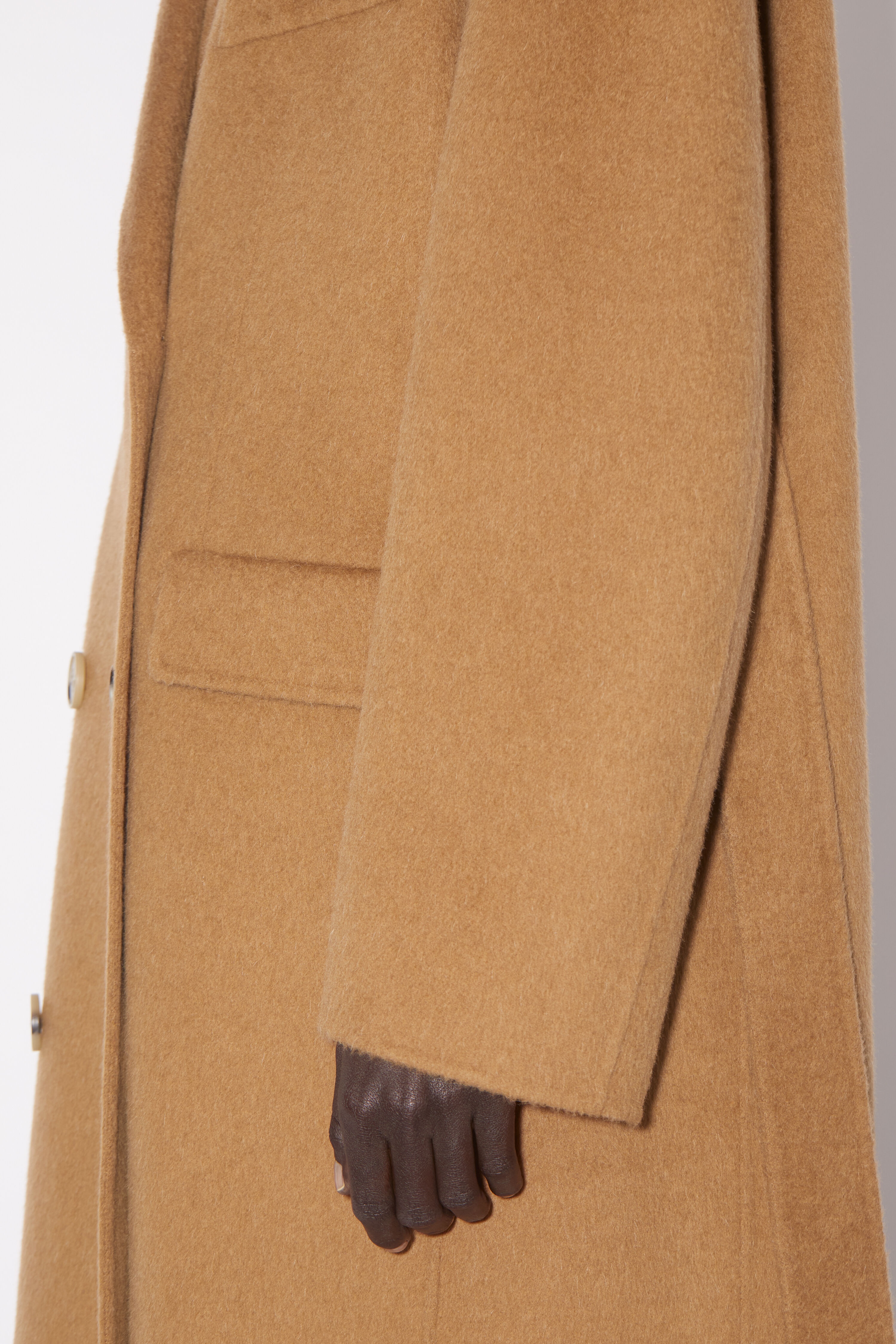 Double-breasted belted coat - Camel Beige - 5