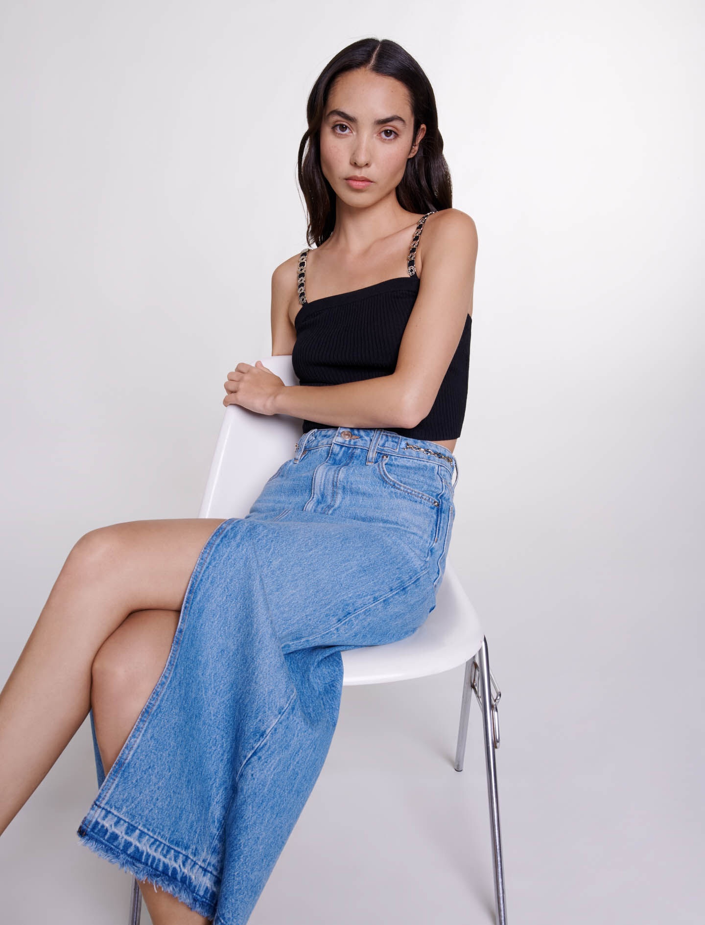 Crop top with removable straps - 7
