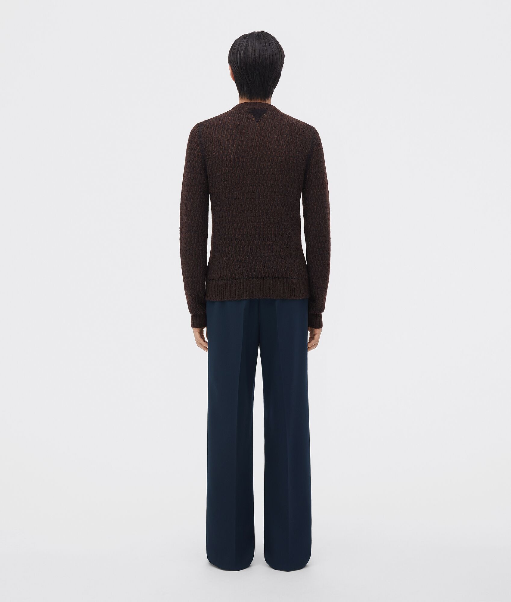 wool and mohair lace effect knit jumper - 3