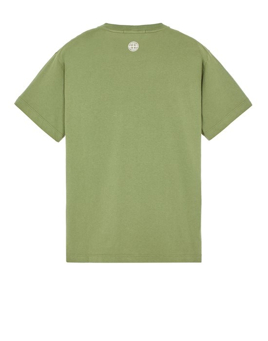 2NS92 30/1 COTTON JERSEY 'TRICROMIA ONE' PRINT_GARMENT DYED OLIVE GREEN - 2