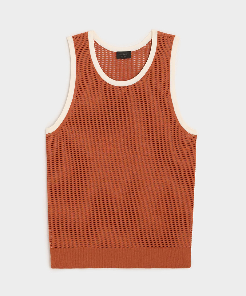 Tipped Luxe Mesh Tank 1