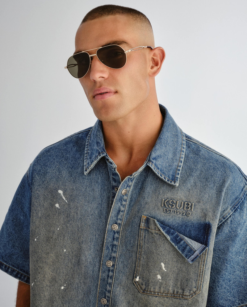 Ksubi THE MONTANA SUNGLASSES GOLD GREEN outlook