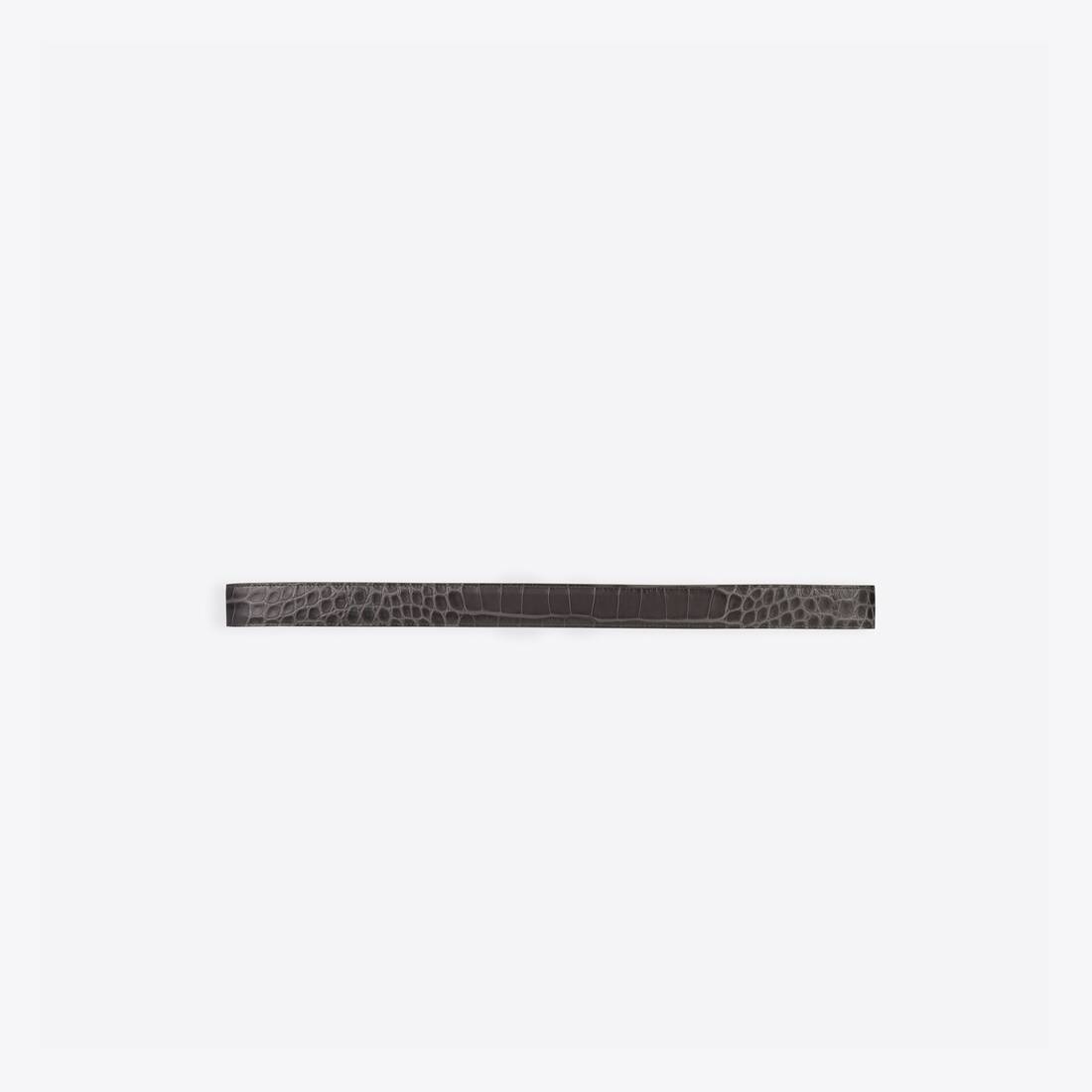 Men's Logo Rolled Buckle Belt in Dark Grey - 2