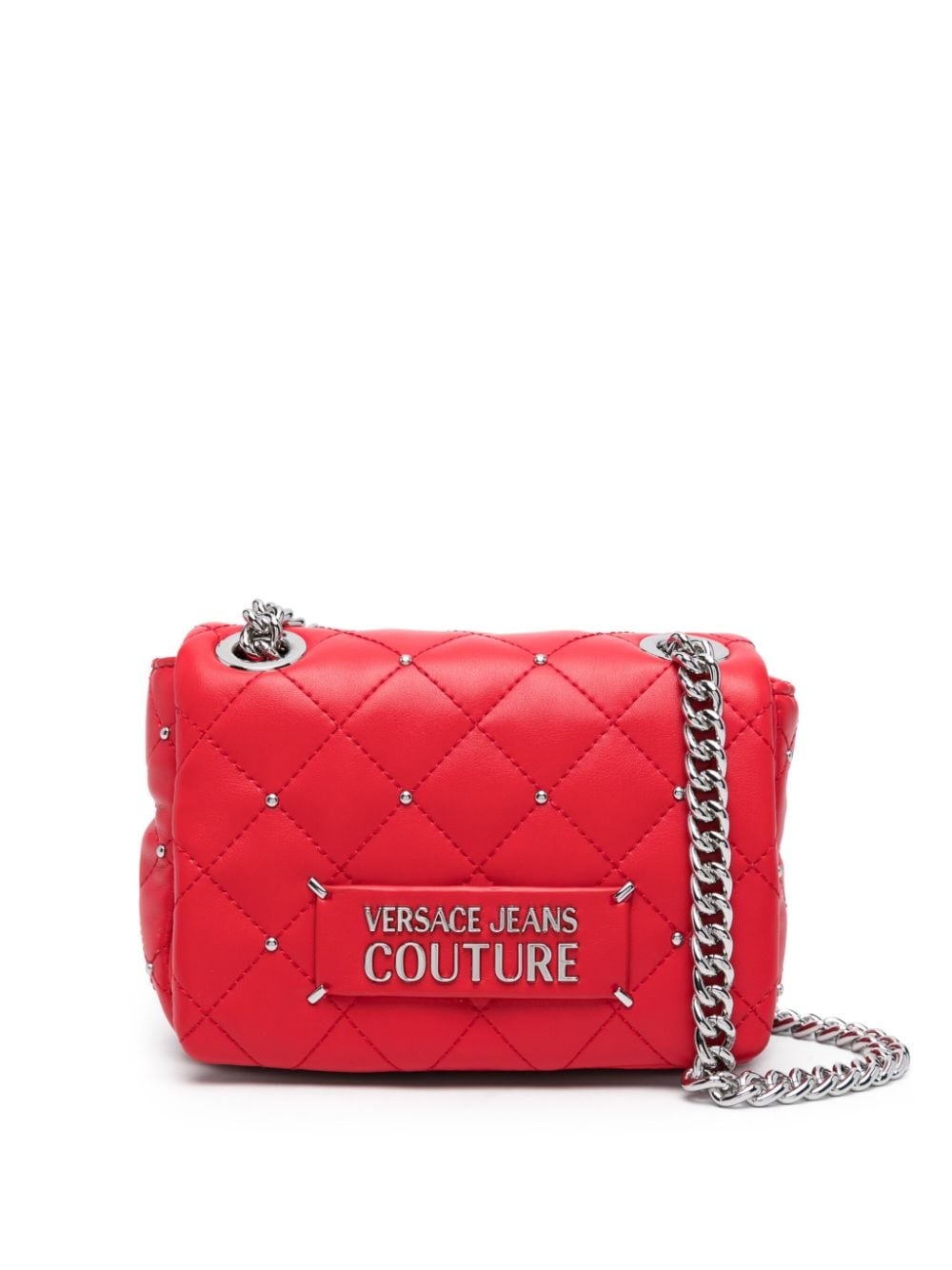 quilted studded crossbody bag - 1