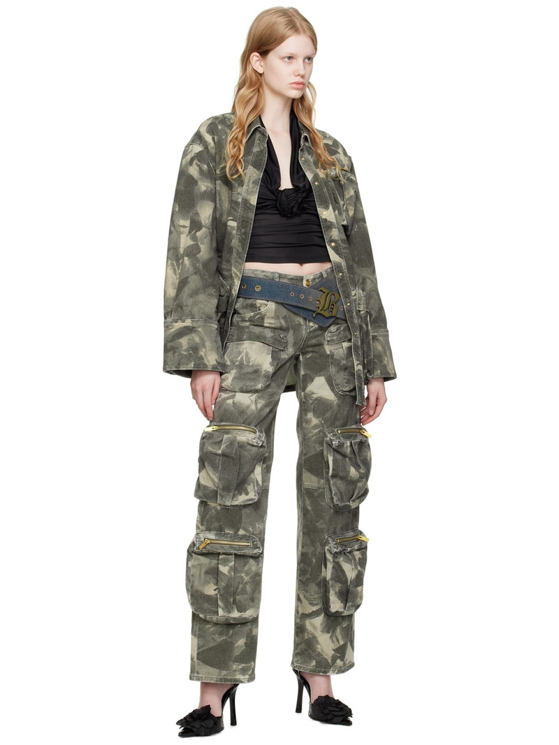 Blumarine Green Camo Denim Jacket outlook