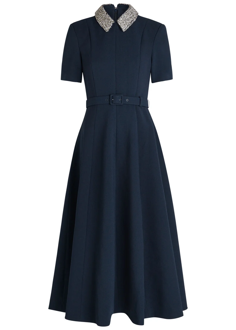 Rebecca Vallance Xena Crystal-embellished Crepe Midi Dress - 1