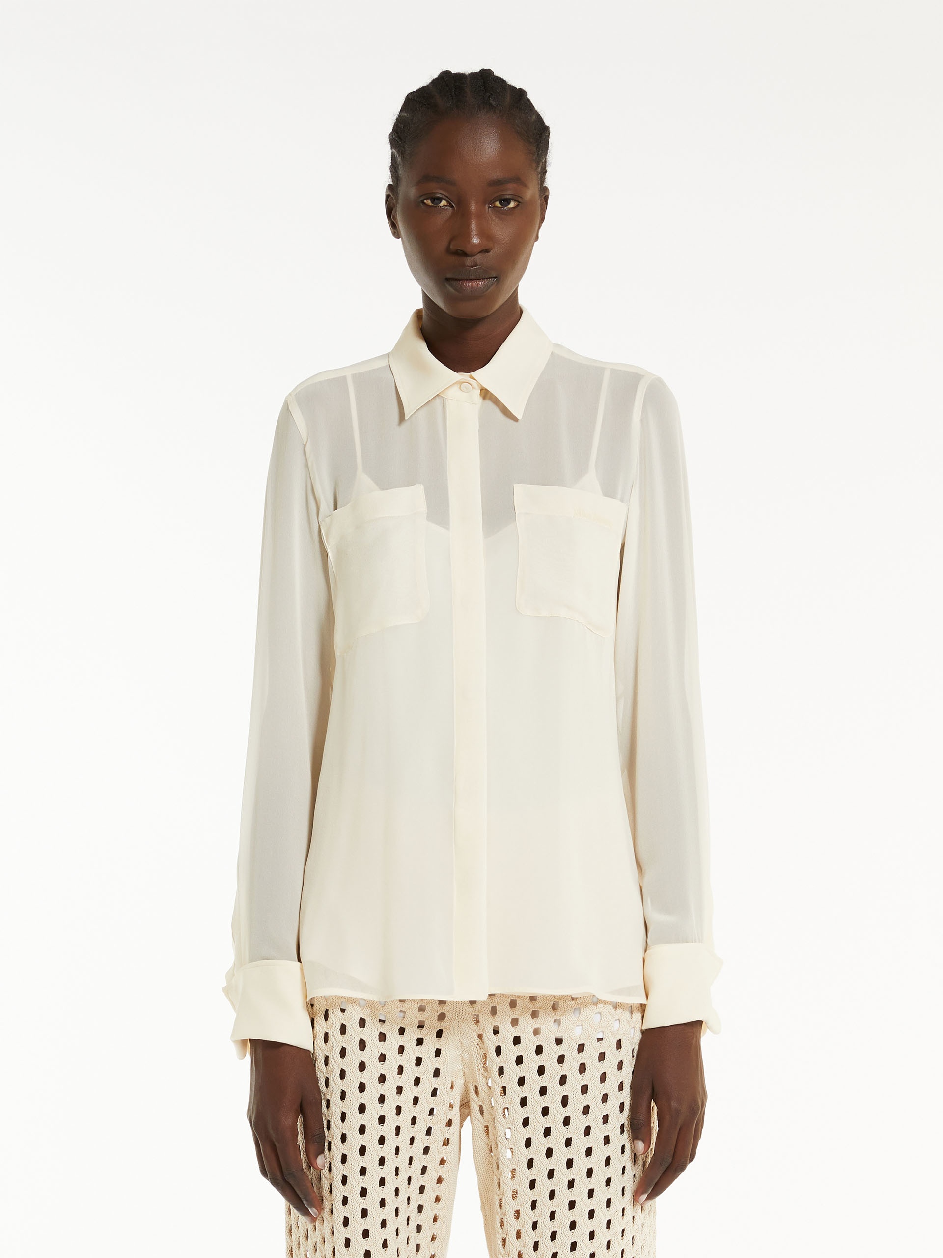 VONGOLA Silk georgette shirt - 3