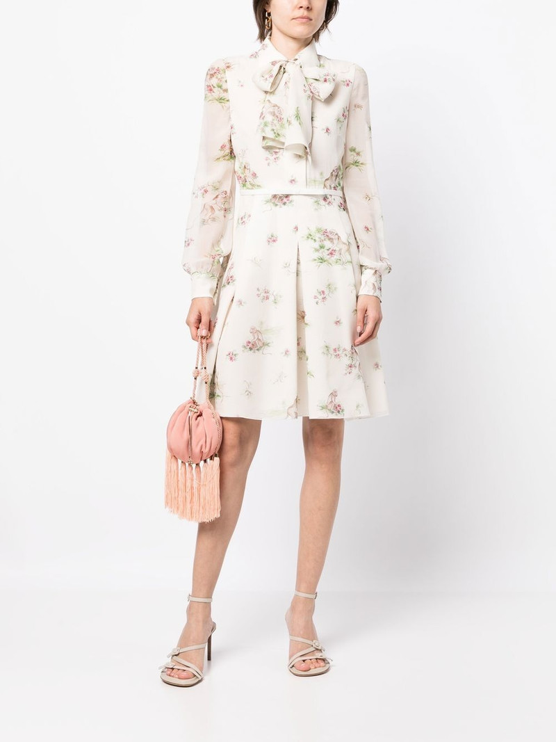 GIAMBATTISTA VALLI floral-print silk dress outlook