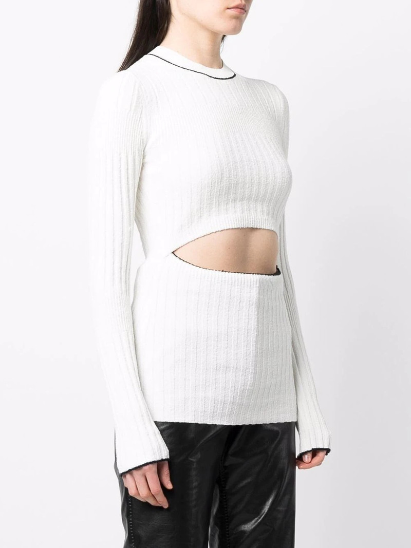 contrast-trim bouclé cardigan 3