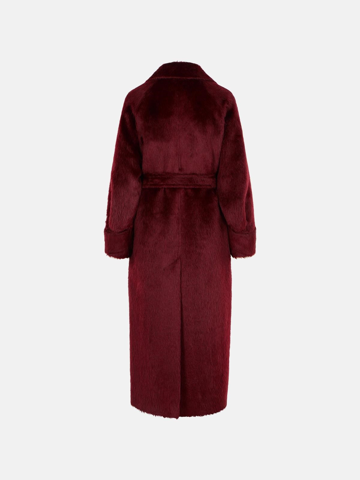 'ALBATA 1234' LONG COAT IN ALPACA AND CHERRY WOOL - 3