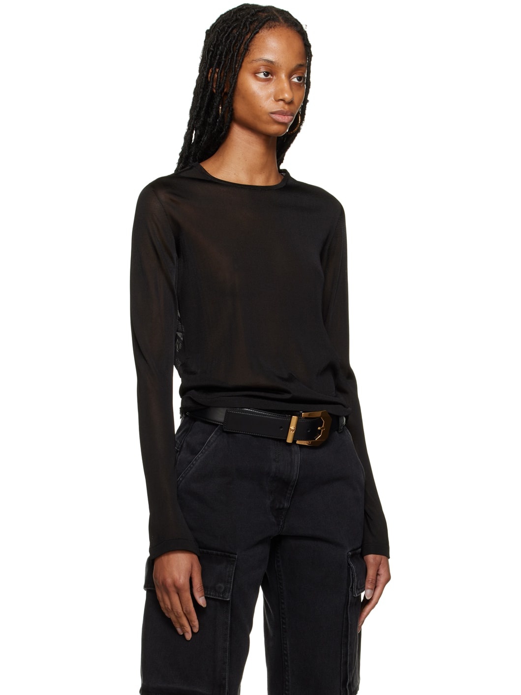 Black Slashed Sweater - 2