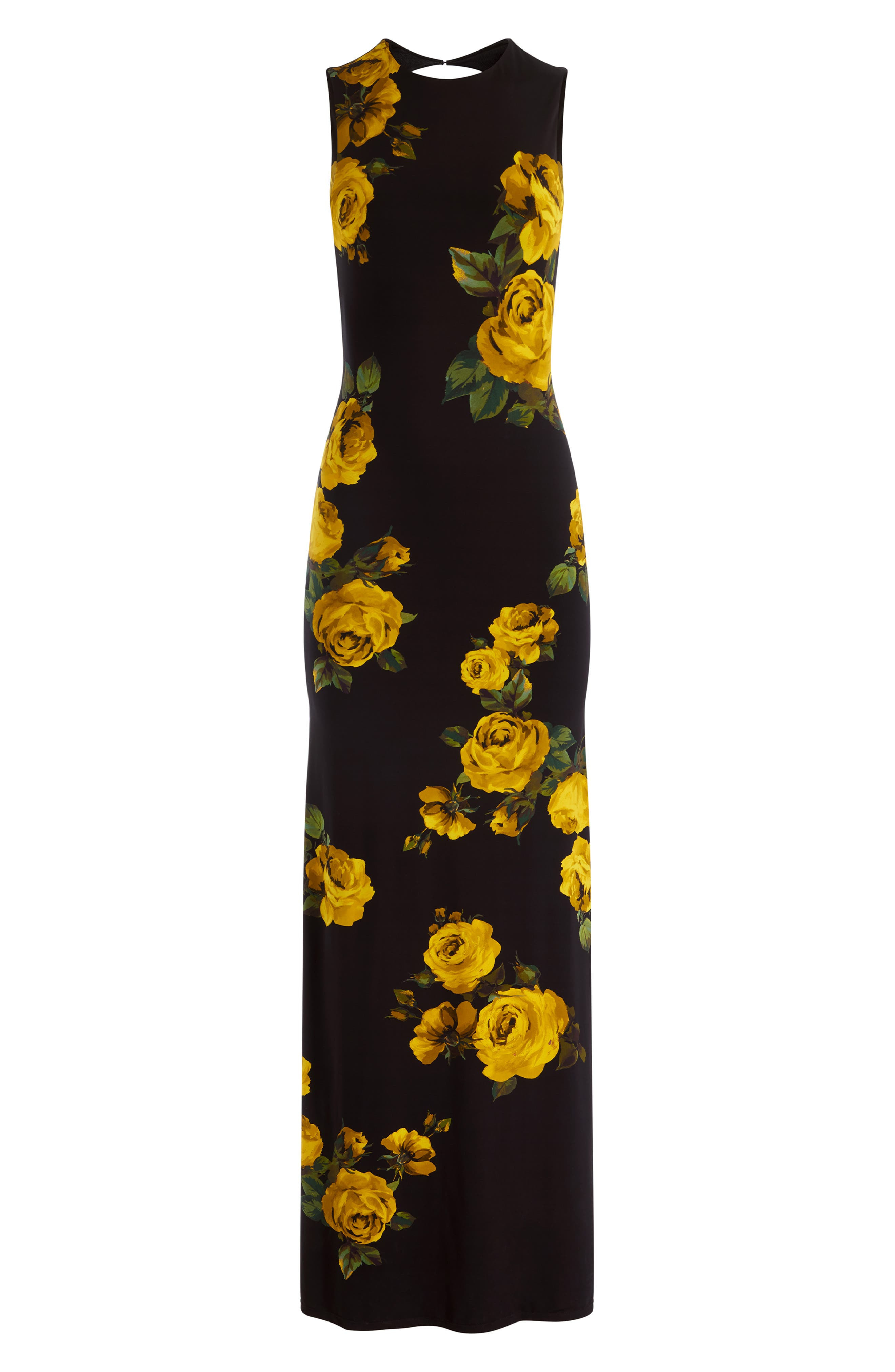 Alice + Olivia Delora Floral Open Back Body-Con Maxi Dress in Rosehips at Nordstrom - 4