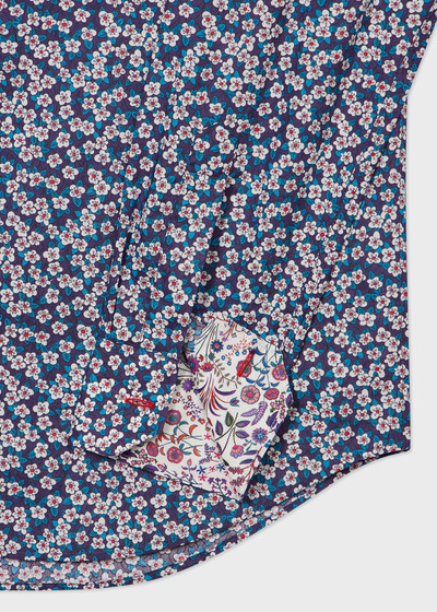 Paul Smith Tailored-Fit Purple 'Liberty Floral' Print Shirt outlook