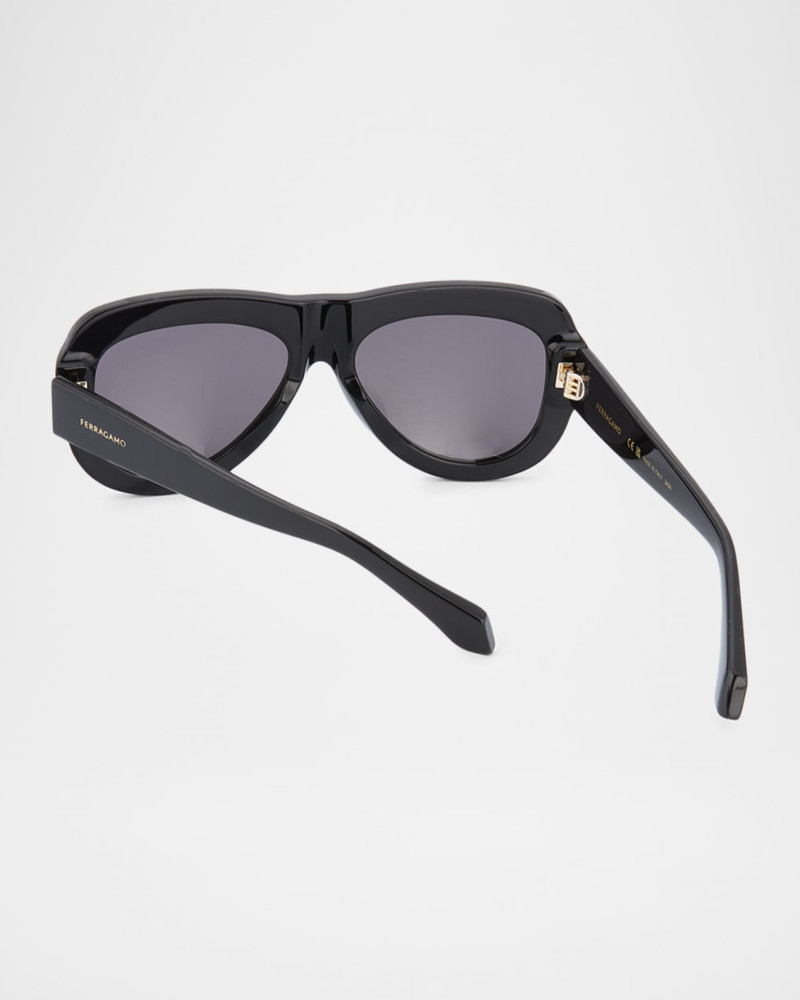 FERRAGAMO 57mm Rivets Aviator Sunglasses outlook