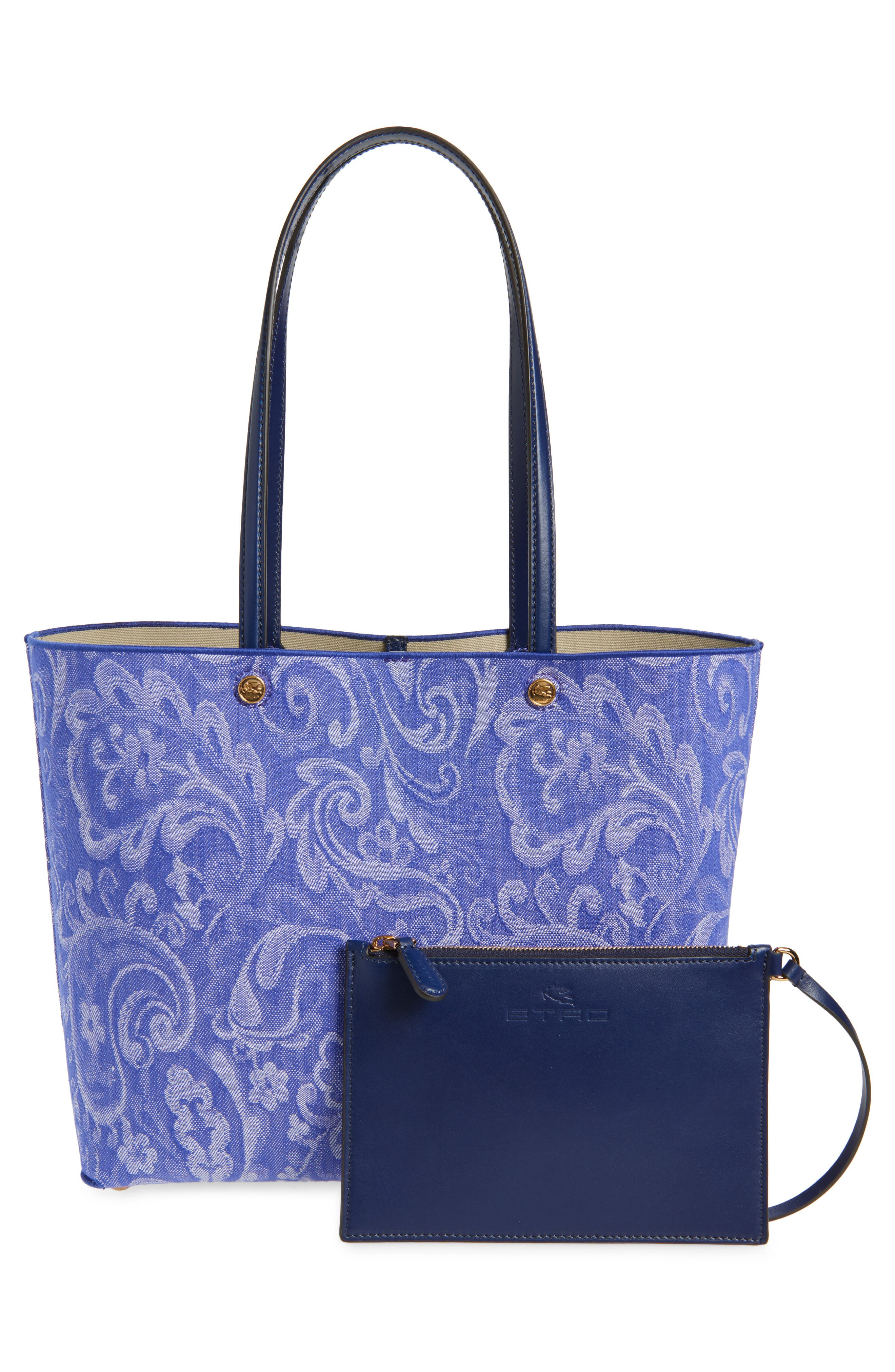 Etro Medium Essential Canvas Shopper in S9880 Multicolour/Pale Blue at Nordstrom - 4