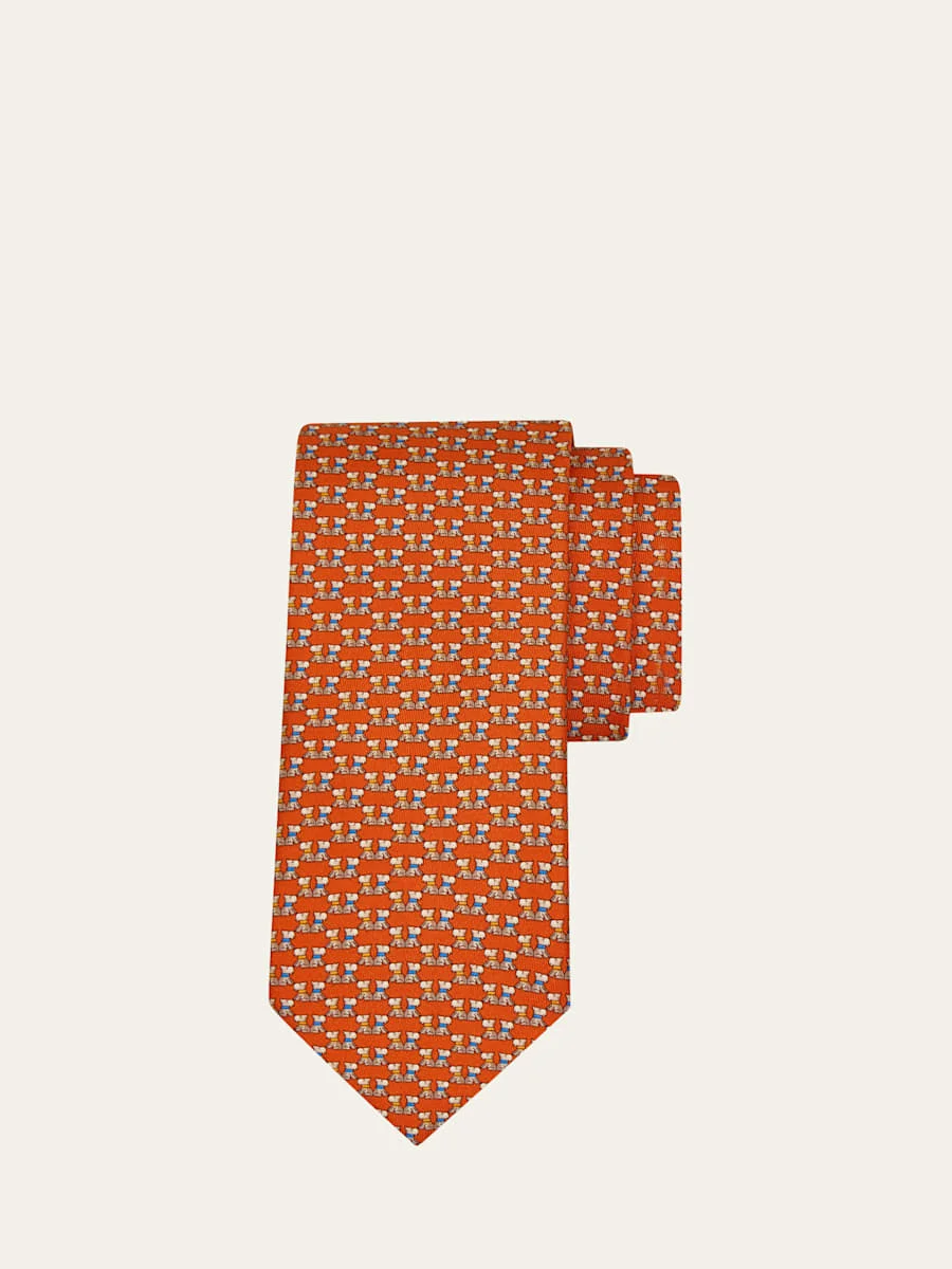 Men's Double-Dog Silk Tie - 1