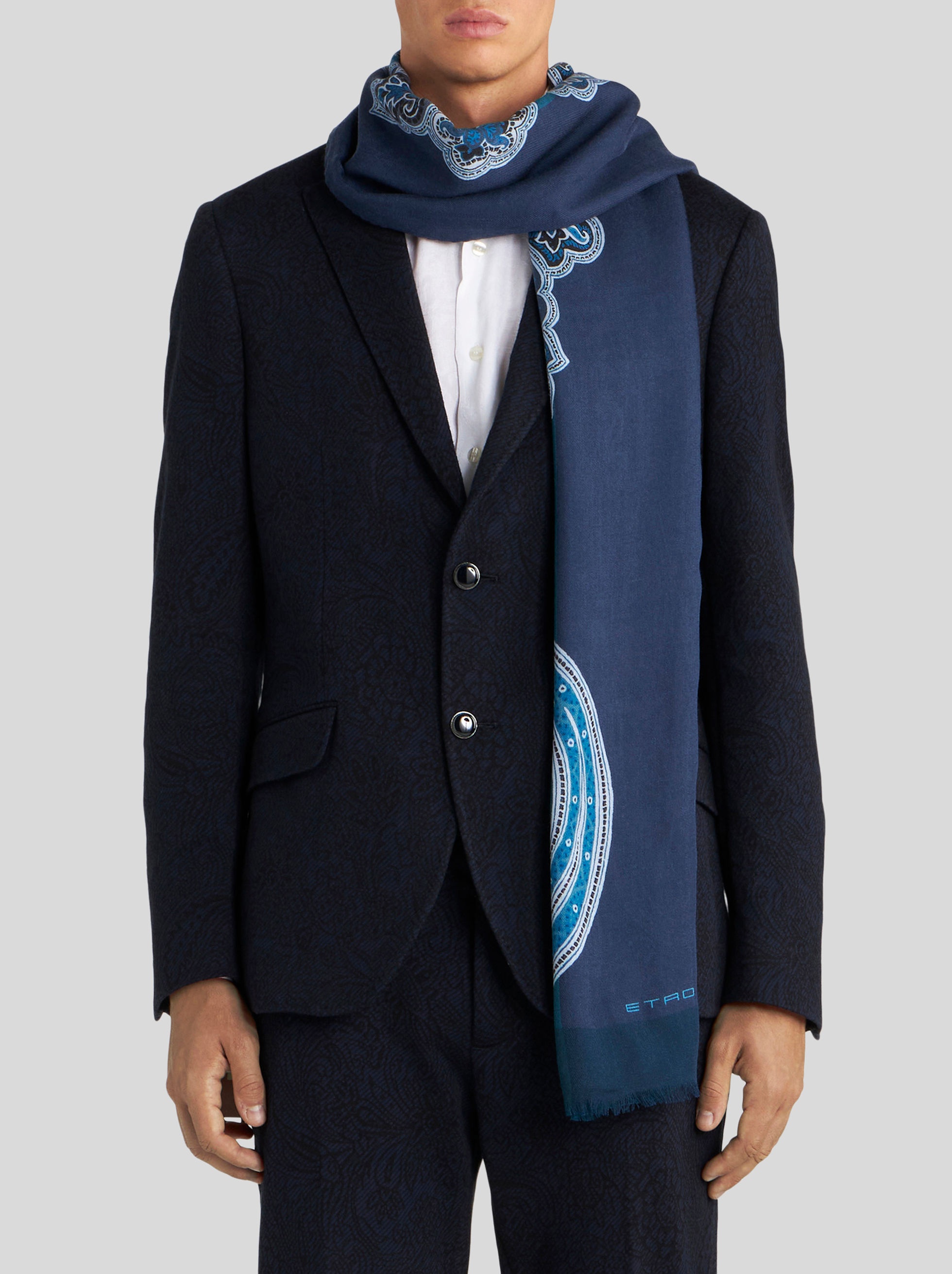 WOOL AND SILK PAISLEY SCARF - 2