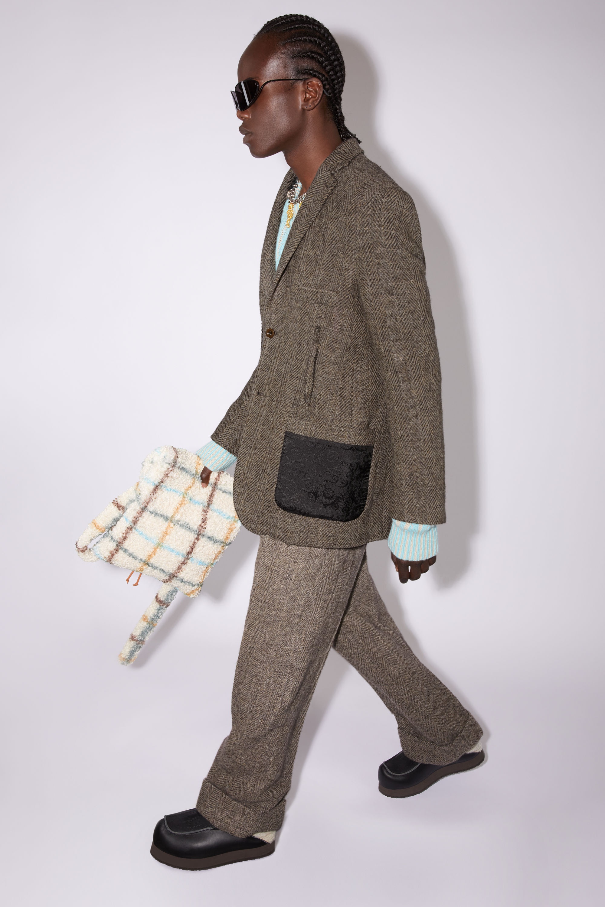 Single-breasted suit jacket - Grey Melange - 4