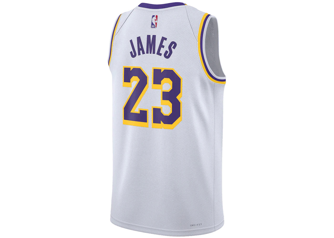Nike NBA Los Angeles Lakers LeBron James Association Edition Swingman Dri-FIT Jersey White - 2