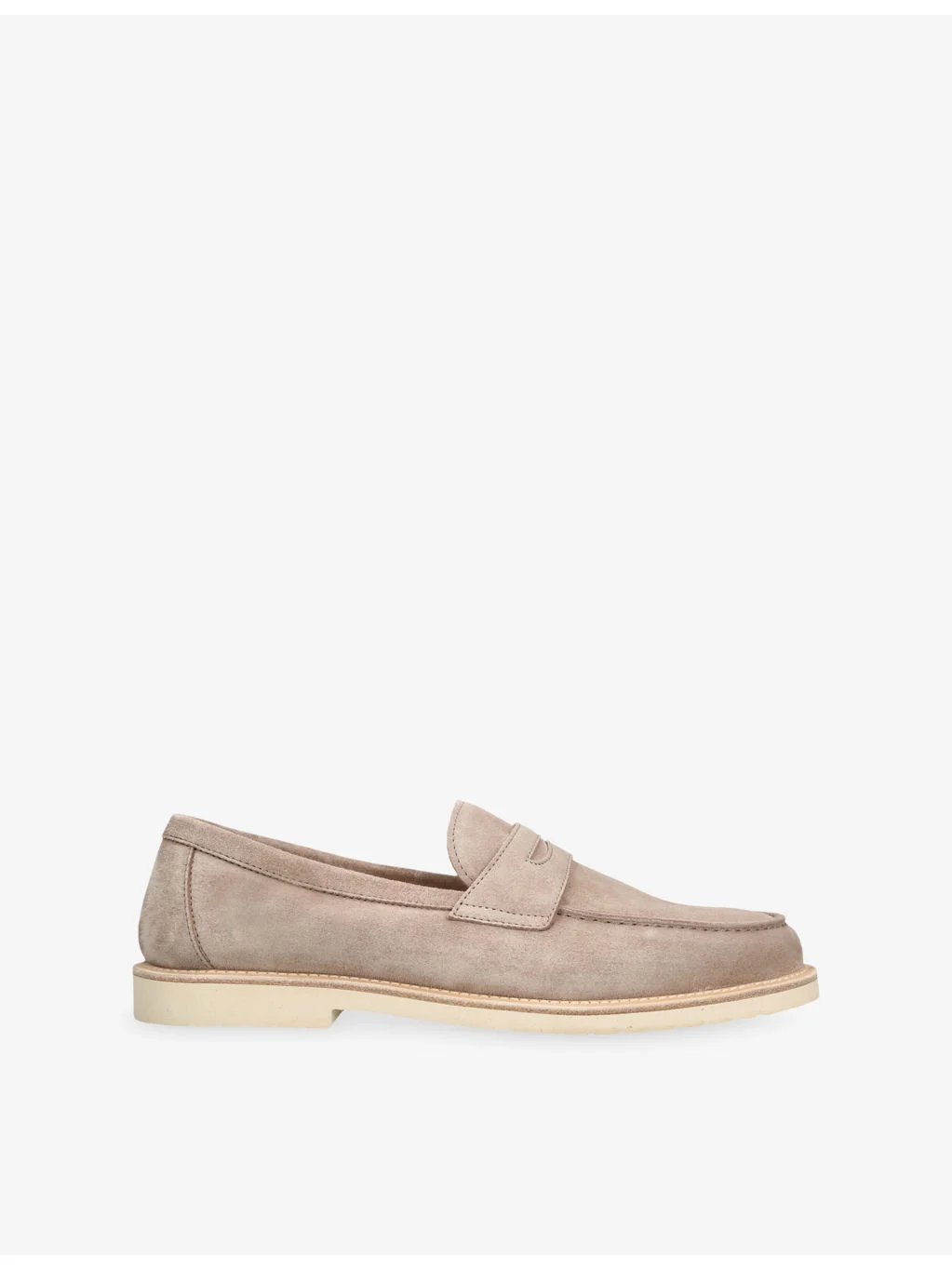 Penny-Strap Suede Loafers - 1