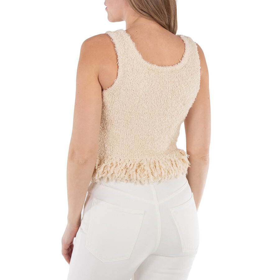 Rabanne Logo-Plaque Fringed Knitted Top - 5