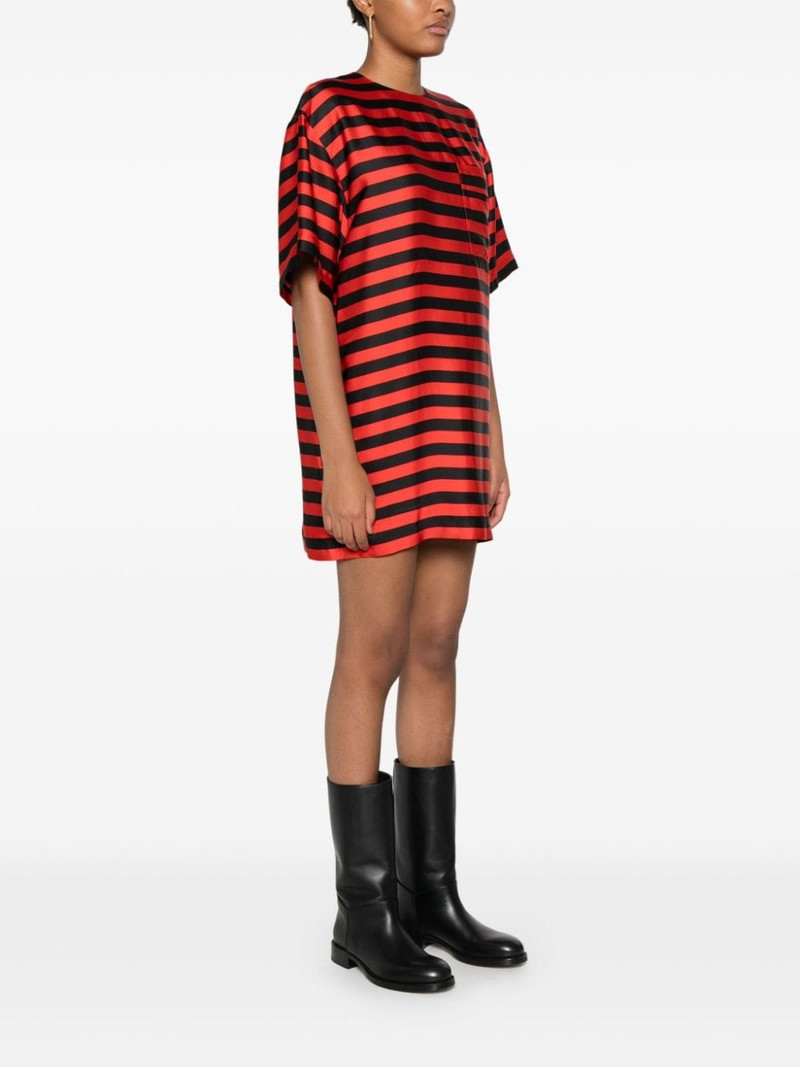 striped satin mini dress 3