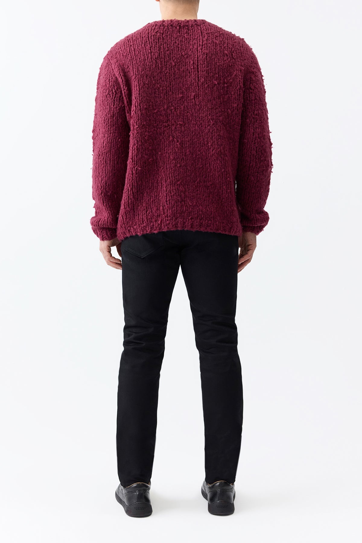 Lawrence Knit Sweater in Bordeaux Welfat Cashmere - 5