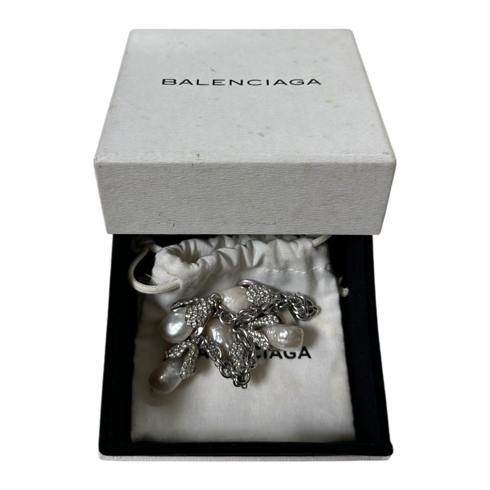 BALENCIAGA Fall Winter 2015 Baroque Pearl Swarovski Crystal Bracelet - 4
