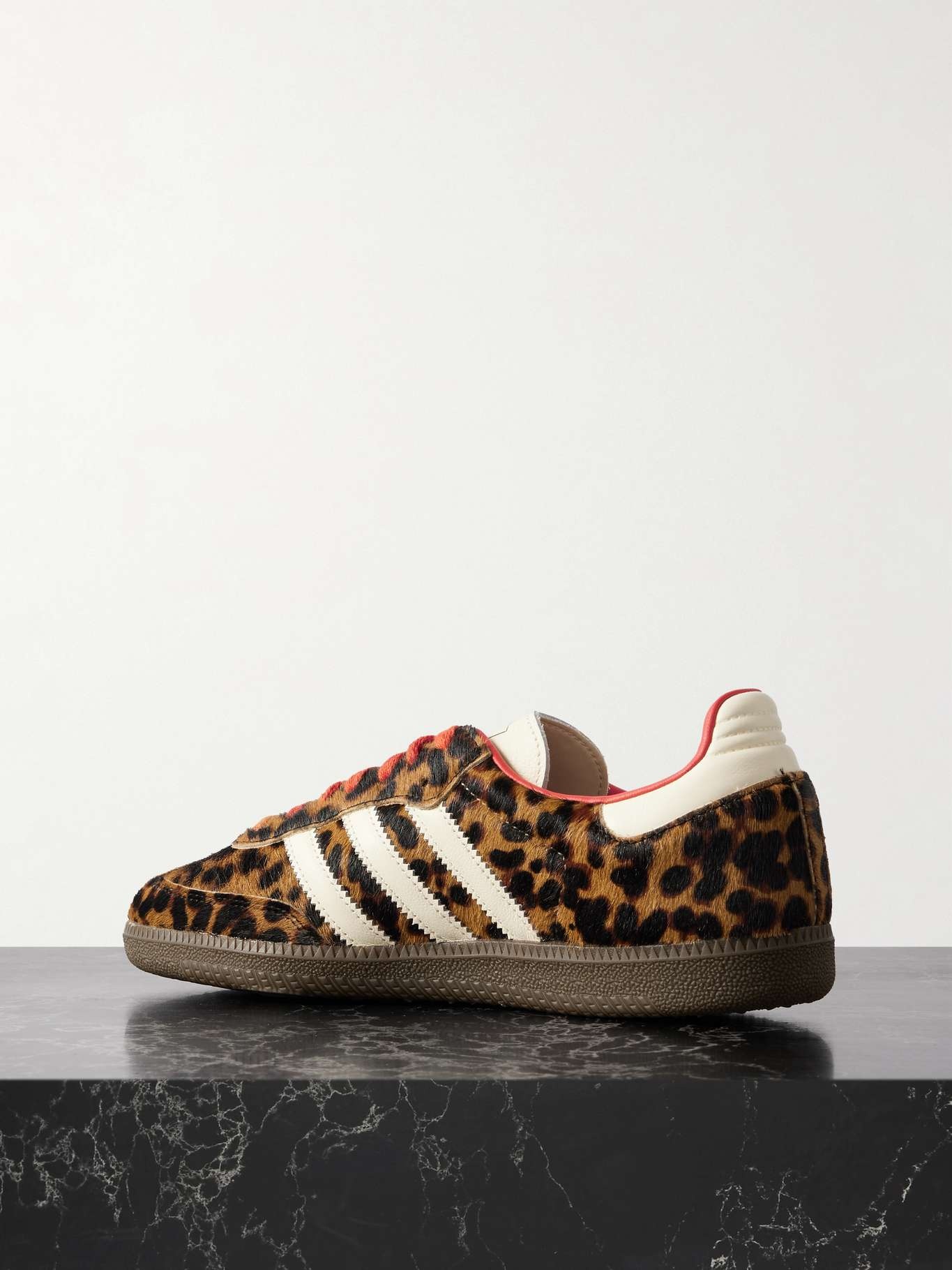 Samba OG leather-trimmed leopard-print pony hair sneakers Leopard print - 3