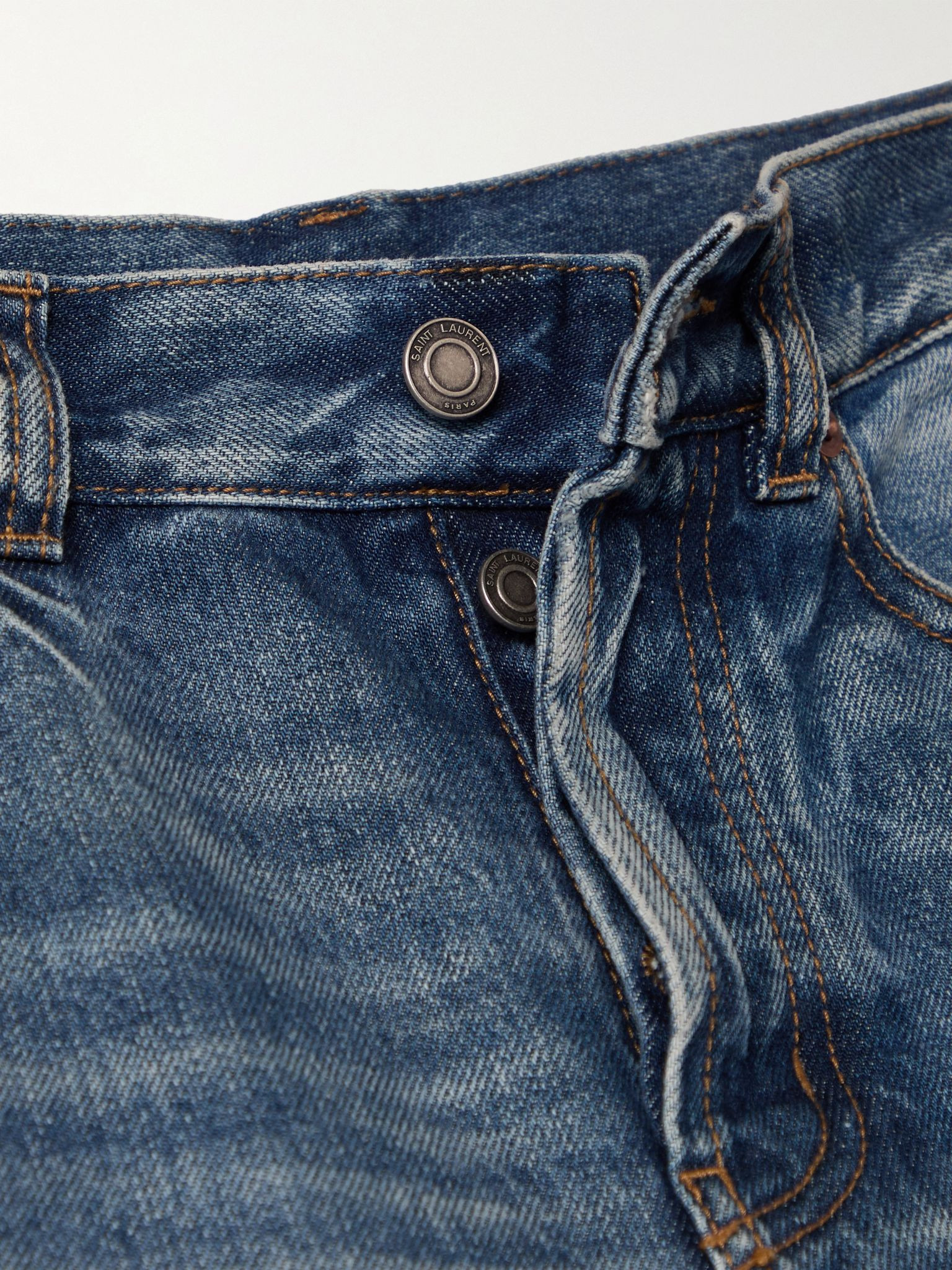High-rise slim-leg jeans Mid denim - 5