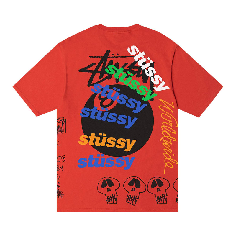 Stüssy Stussy Test Strike Pigment Dyed Tee 'Tomato' outlook