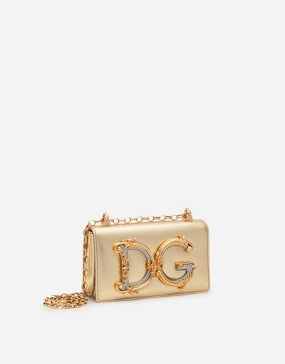 Dolce & Gabbana DG Girls phone bag in nappa mordore leather outlook