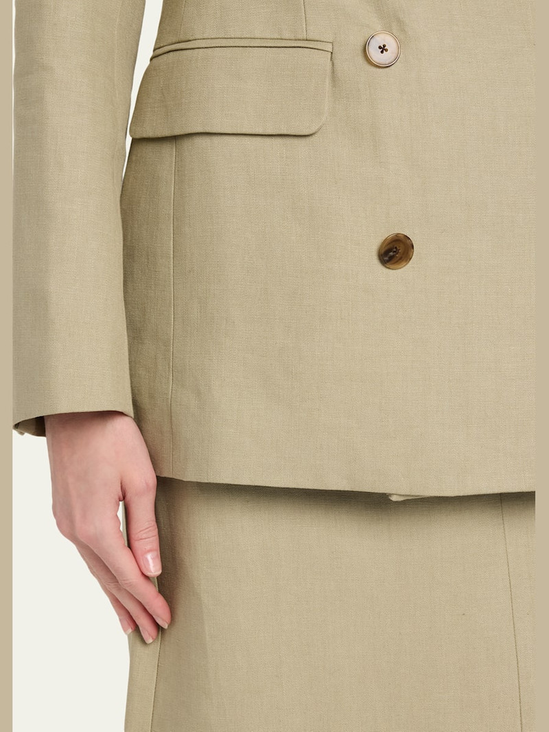 Estelle Double-Breasted Blazer in Linen 5