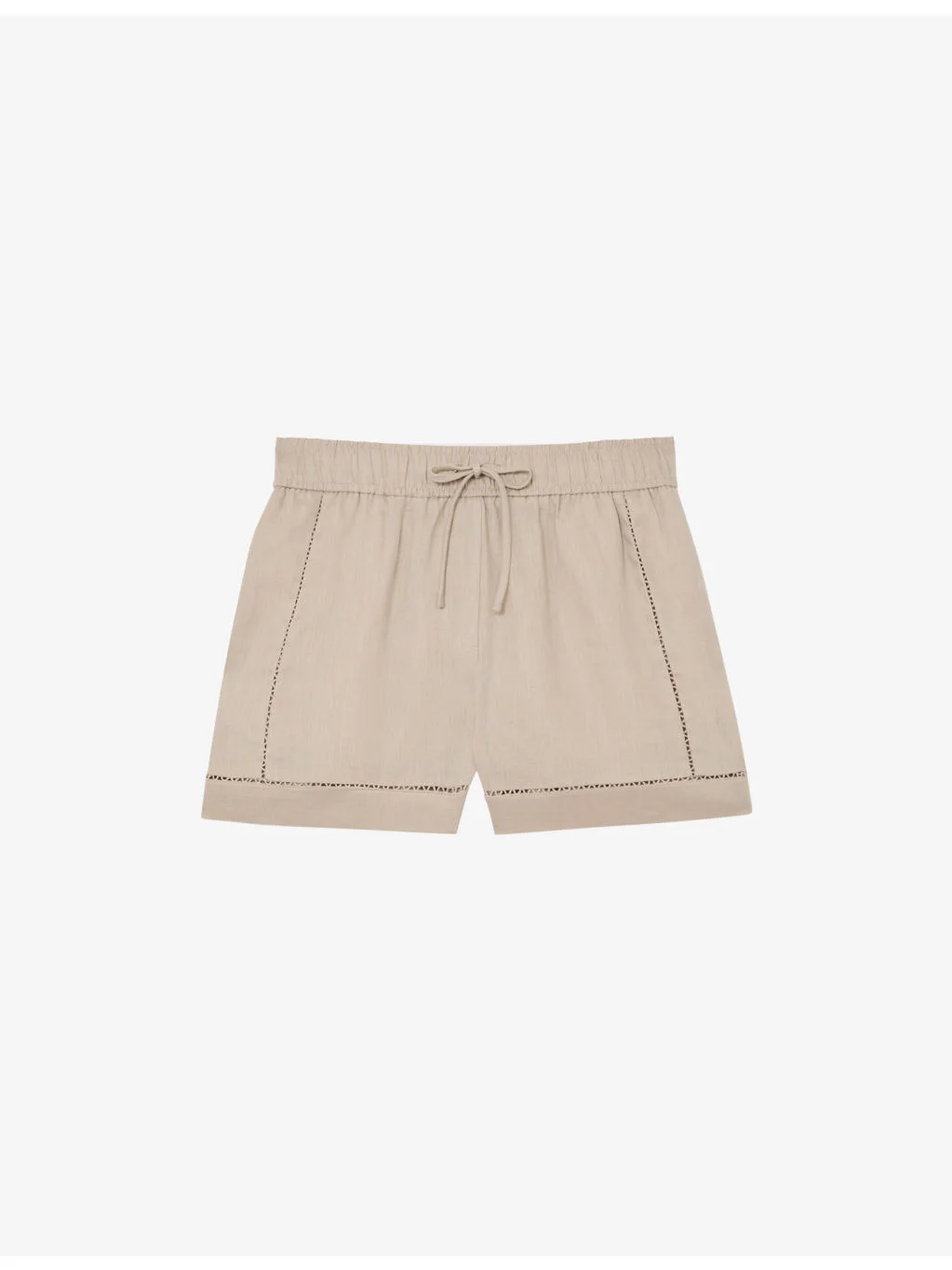 Riley Drawstring-Waist Linen Shorts - 1