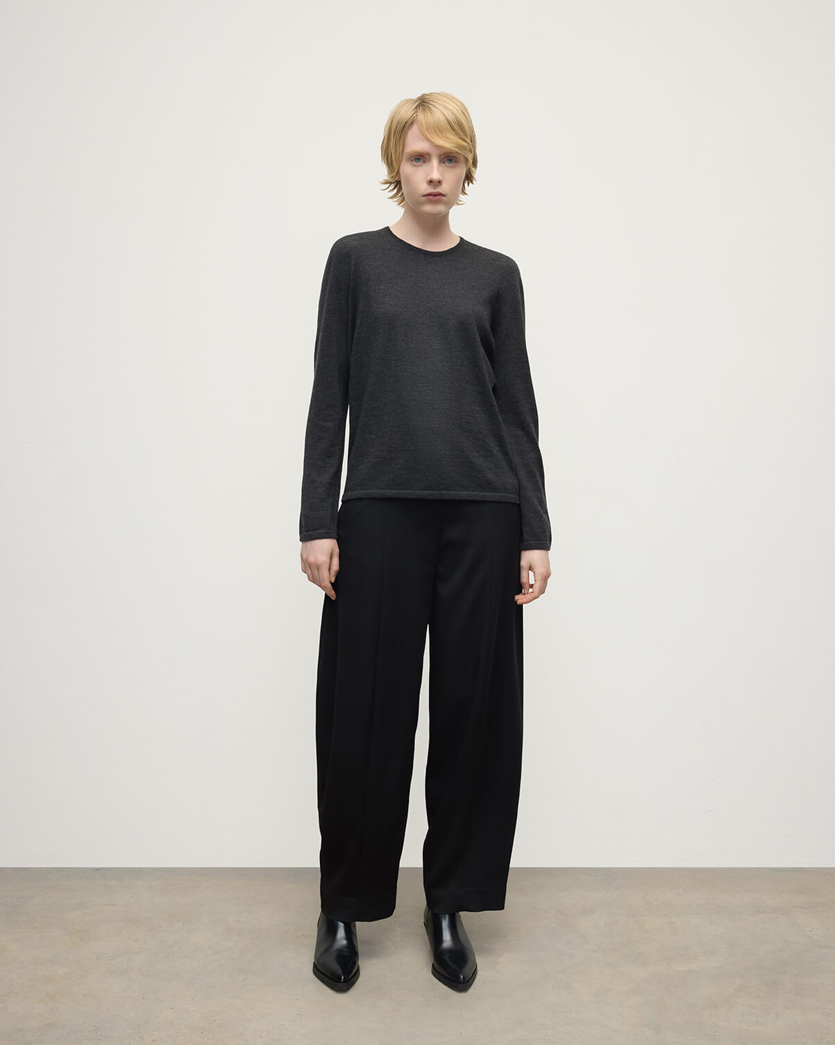 Superfine Cashmere Grey Jumper - 2