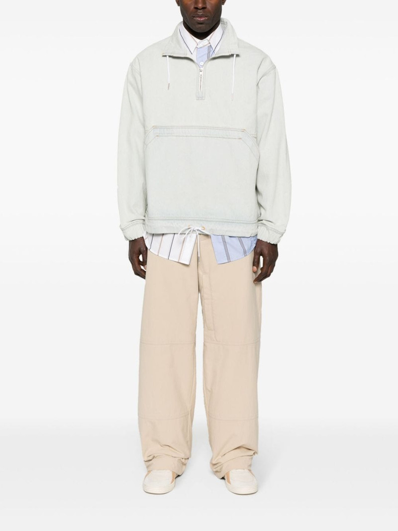 Maison Kitsuné logo-patch denim jacket outlook