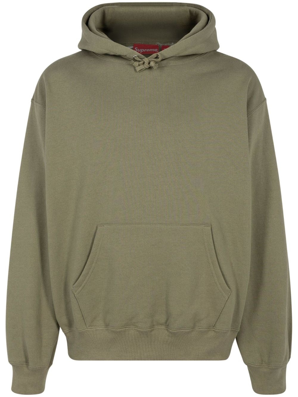 satin appliquÃ© "FW23 - Light Olive" hoodie - 1