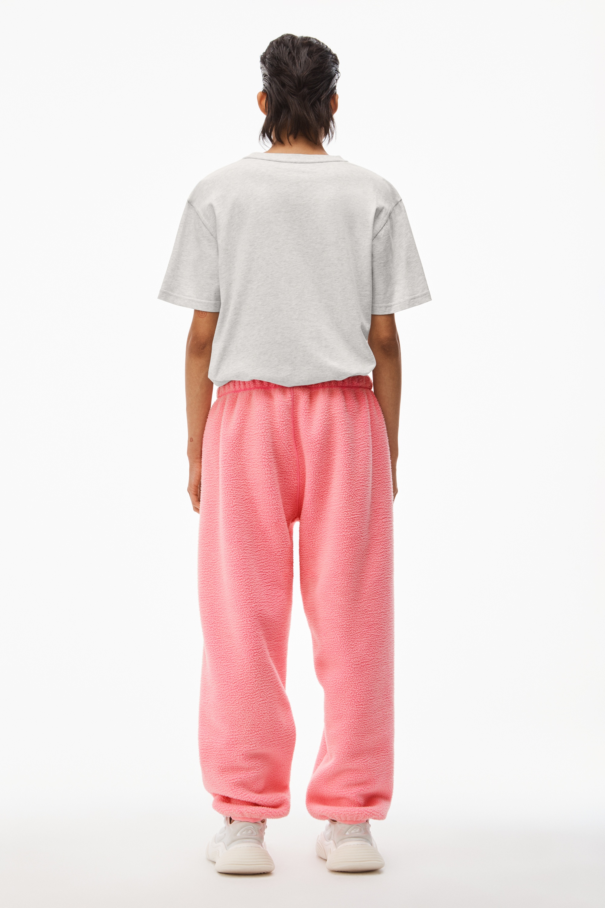 EMBOSSED LOGO SWEATPANT IN TEDDY FLEECE - 4