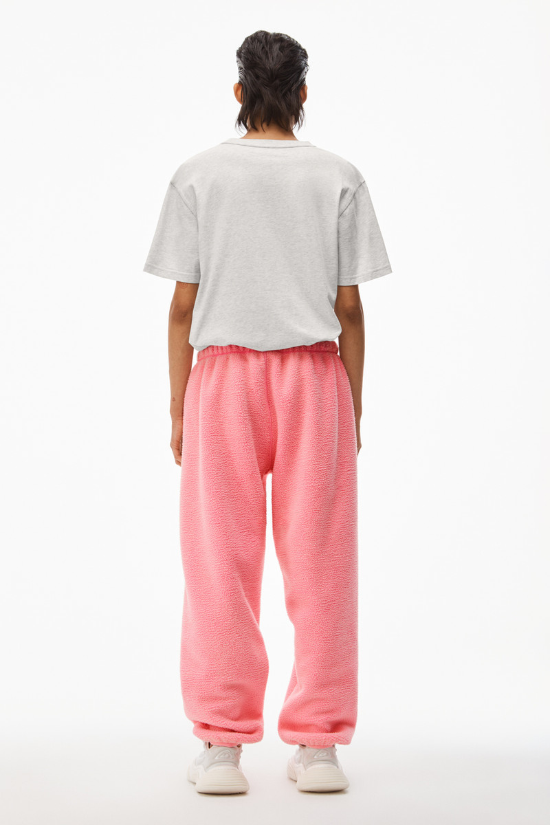 EMBOSSED LOGO SWEATPANT IN TEDDY FLEECE 4