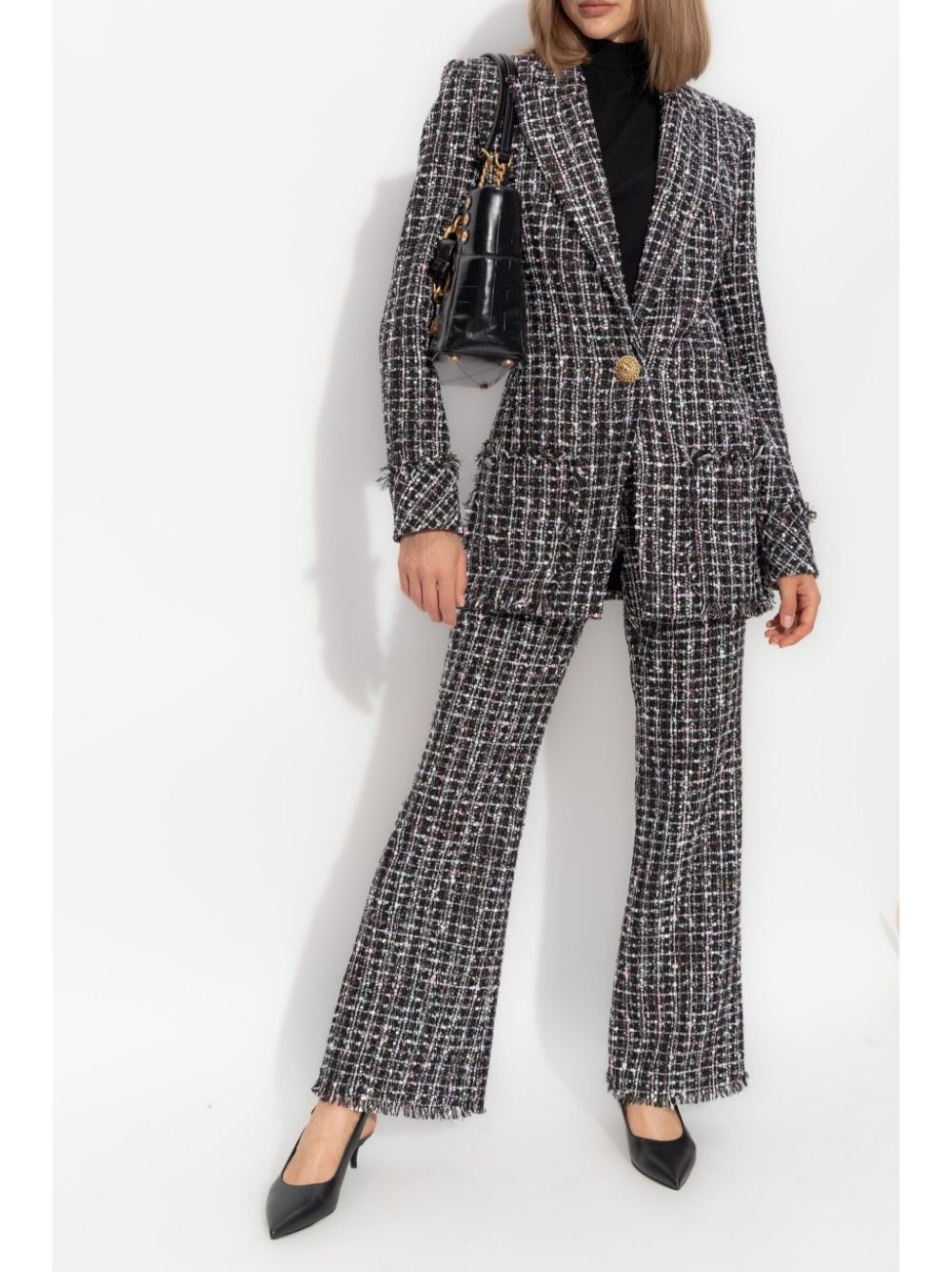 flared tweed trousers - 2