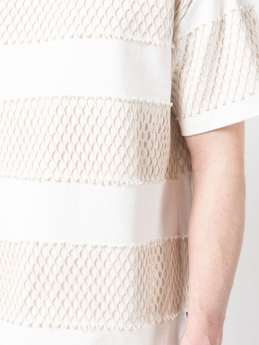 mesh-panel short-sleeved T-shirt - 5